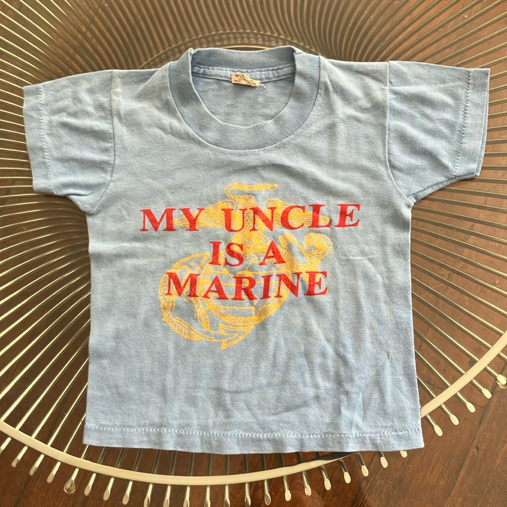 80s Vintage single stitch Screen Stars My Uncle is a Marine tee size 2-4